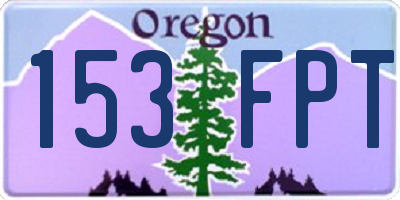 OR license plate 153FPT