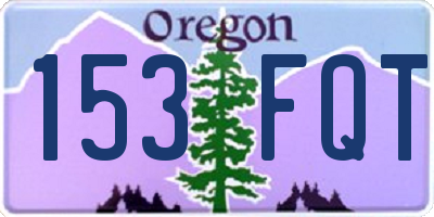 OR license plate 153FQT