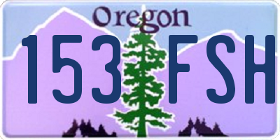 OR license plate 153FSH