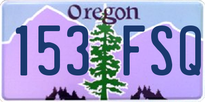 OR license plate 153FSQ