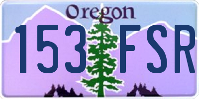 OR license plate 153FSR