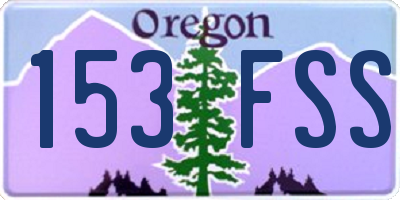 OR license plate 153FSS