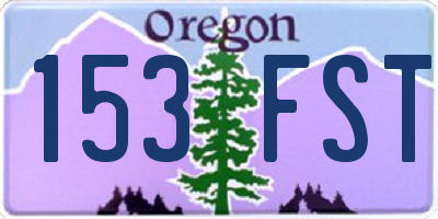 OR license plate 153FST