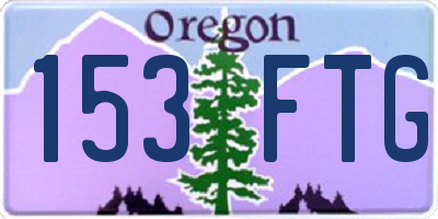 OR license plate 153FTG