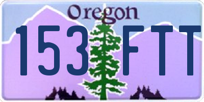 OR license plate 153FTT