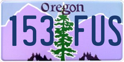 OR license plate 153FUS