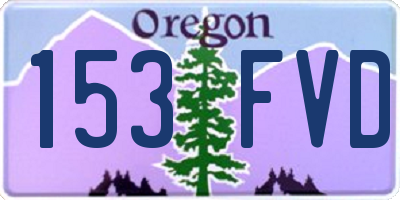 OR license plate 153FVD