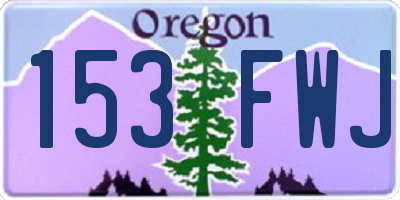 OR license plate 153FWJ
