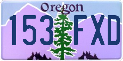 OR license plate 153FXD