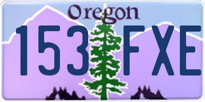 OR license plate 153FXE