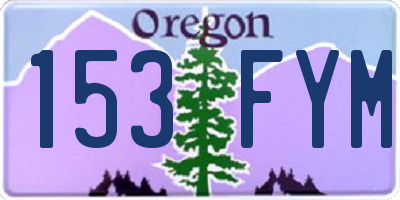 OR license plate 153FYM