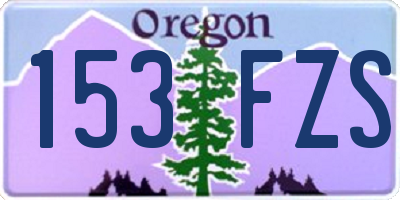 OR license plate 153FZS