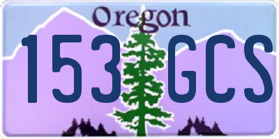 OR license plate 153GCS