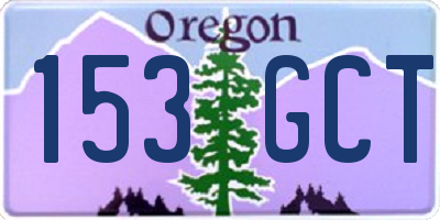 OR license plate 153GCT