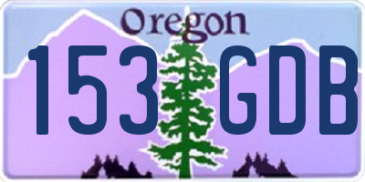 OR license plate 153GDB