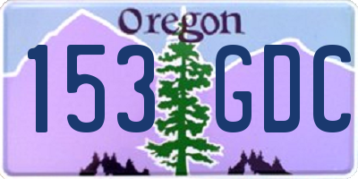 OR license plate 153GDC