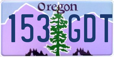 OR license plate 153GDT