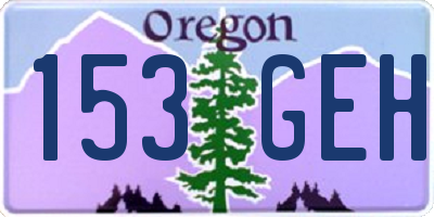 OR license plate 153GEH