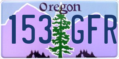 OR license plate 153GFR