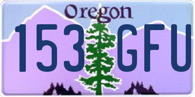 OR license plate 153GFU