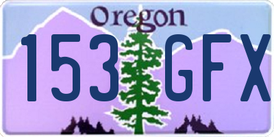 OR license plate 153GFX