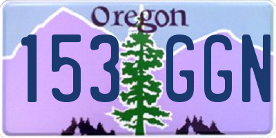 OR license plate 153GGN