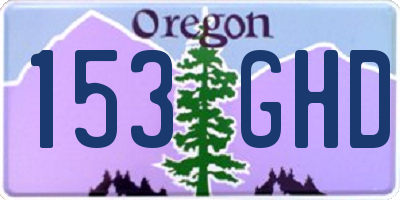OR license plate 153GHD