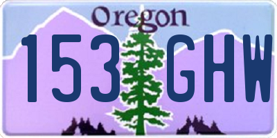 OR license plate 153GHW