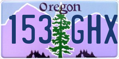 OR license plate 153GHX