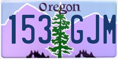 OR license plate 153GJM