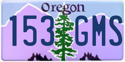 OR license plate 153GMS