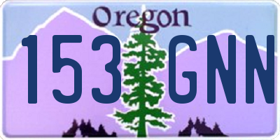 OR license plate 153GNN