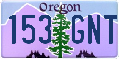OR license plate 153GNT