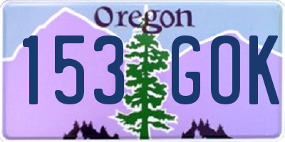OR license plate 153GOK