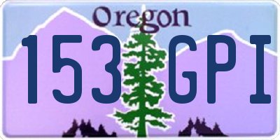 OR license plate 153GPI