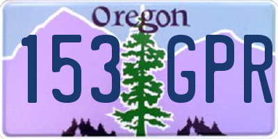 OR license plate 153GPR
