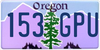 OR license plate 153GPU