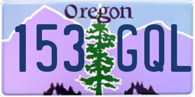 OR license plate 153GQL