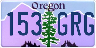 OR license plate 153GRG