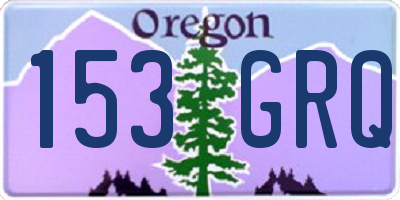 OR license plate 153GRQ