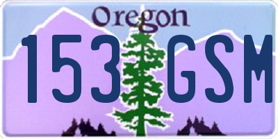 OR license plate 153GSM