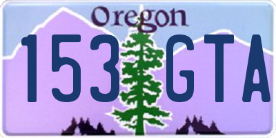 OR license plate 153GTA