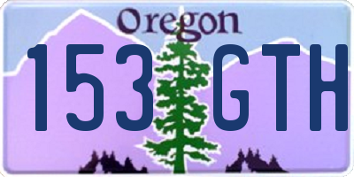 OR license plate 153GTH