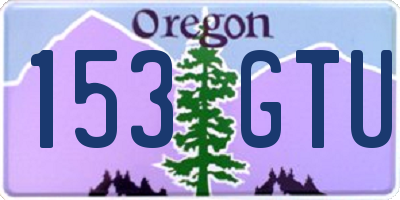 OR license plate 153GTU