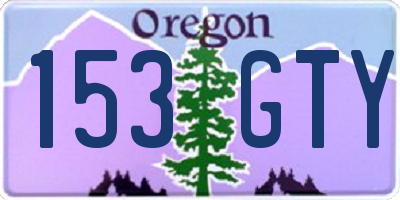 OR license plate 153GTY