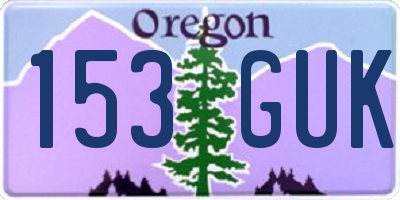 OR license plate 153GUK