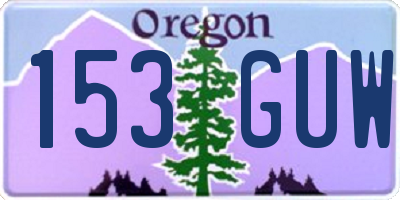 OR license plate 153GUW