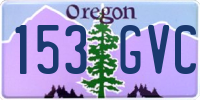 OR license plate 153GVC