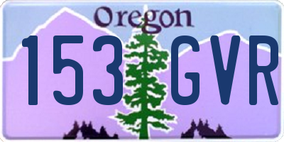OR license plate 153GVR