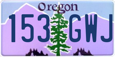 OR license plate 153GWJ